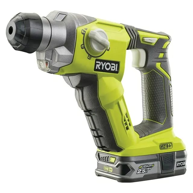 Ryobi Akku-Bohrhammer »18V ONE+«, 1,3 J Schlagenergie, inkl. 1x 2,5 Ah Akku und 2,0 A Ladegerät - gruen