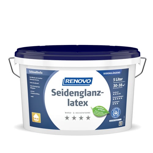 RENOVO Dispersionsfarbe, 5 Liter, weiß - weiss