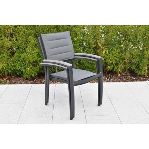Gartensessel »Pisa«, Stapelsessel, BxHxL: 56 x 90 x 64 cm - grau
