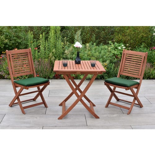MERXX Gartenmöbel-Diningset »Cordoba«, 3 tlg., 2 Sitzplätze, Eukalyptus - braun