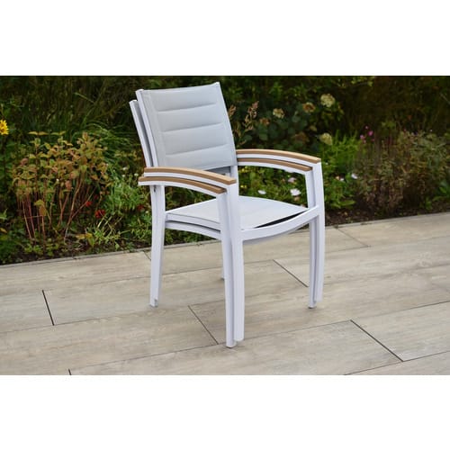 Gartensessel »Pisa«, Stapelsessel, BxHxL: 56 x 90 x 64 cm - weiss