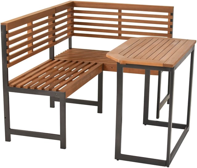 MERXX Balkonset »Eckbank«, 2 tlg., 3 Sitzplätze, Aluminium - braun