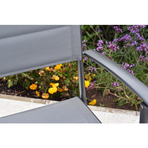 Gartensessel »Florenz«, Klappsessel, BxHxL: 59,5 x 90 x 64 cm - grau