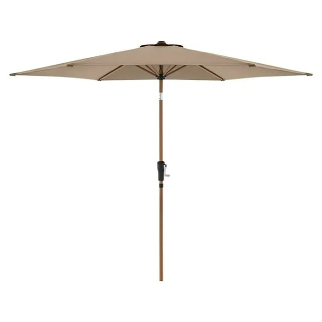 DOPPLER Sonnenschirm »Life 305 Woodstyle Lift«, ØxH: 305 x 246 cm, abknickbar - grau