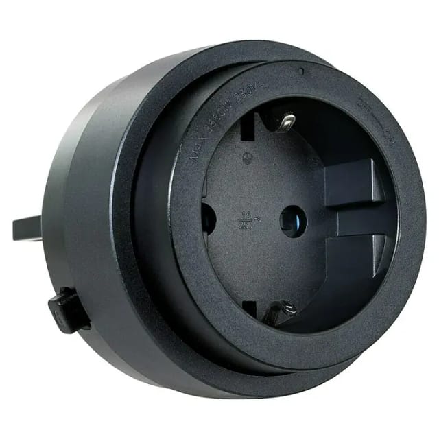 SCHWAIGER Steckdosenadapter »Powerrail«, schwarz, für Modulare Stromschienen