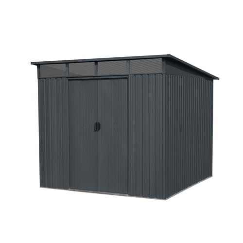 Metallgerätehaus »Lightline«, mit Pultdach, Gr.XXL, BxHxT: 238 x 202 x 279 cm, anthrazit - grau