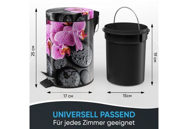 Sanilo Kosmetikeimer »Madeira«, 3,0L, Schwarz, Rund
