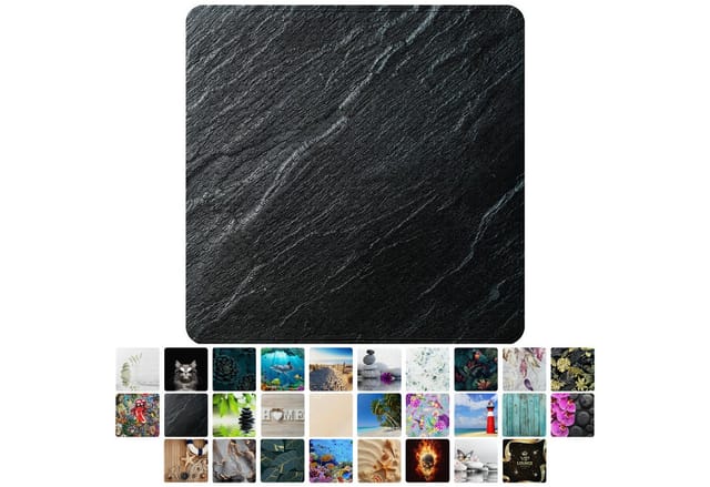 Sanilo Badematte »Granit«, 53 x 53 cm, Schwarz, Quadratisch