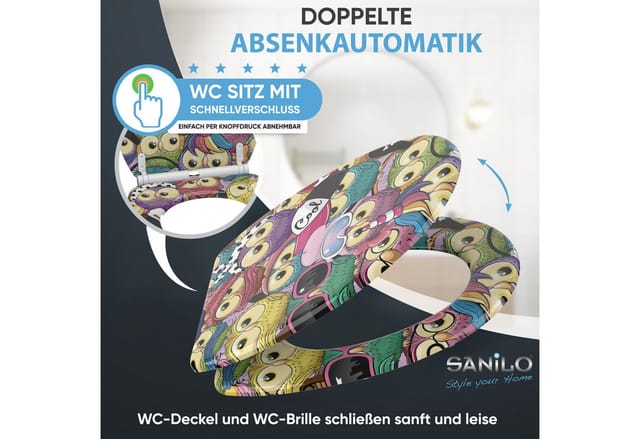 Sanilo WC-Sitz »Owl «, mit Absenkautomatik Owl, Weiss, Oval