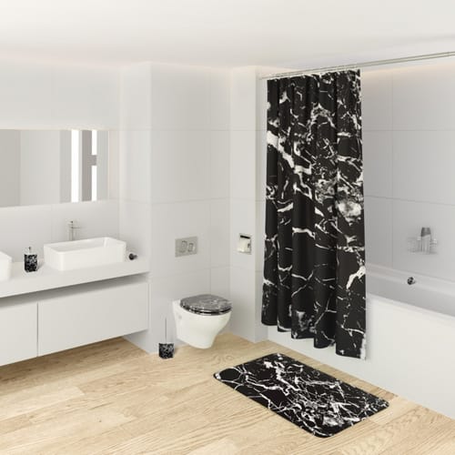Sanilo Kosmetikeimer »Marmor Schwarz«, 3,0L, Schwarz, Rund