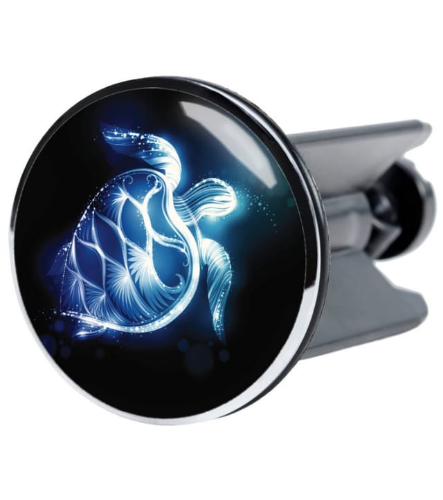 Sanilo Waschbeckenstöpsel »Glow Turtle«, 4 cm, Blau, Rund