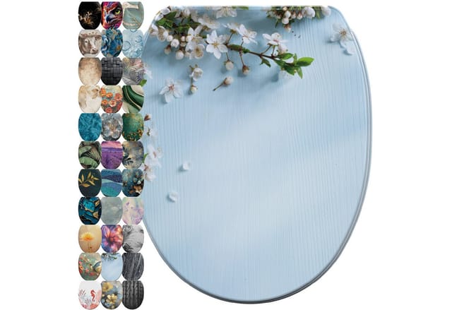 Sanilo WC-Sitz »Sakura«, mit Schnellverschluss Sakura, Blau, Oval