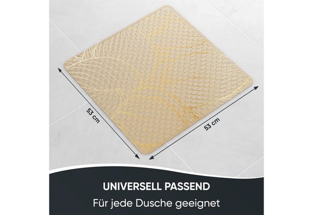Sanilo Badematte »Hosta«, 53 x 53 cm, Beige, Quadratisch