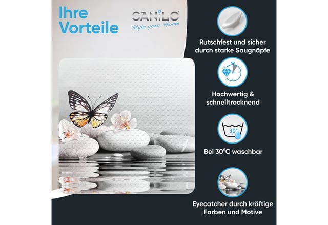 Sanilo Badematte »Vanesa«, 53 x 53 cm, Grau, Quadratisch