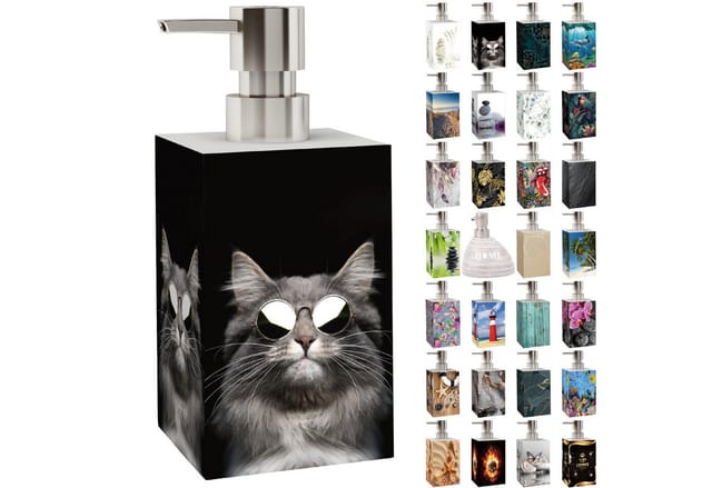 Sanilo Seifenspender »Cool Cat«, 165 mm - 70 mm, Schwarz, Rechteckig