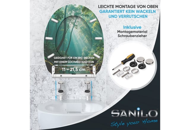 Sanilo WC-Sitz »Rainforest«, mit Absenkautomatik Rainforest, Grün, Oval - gruen