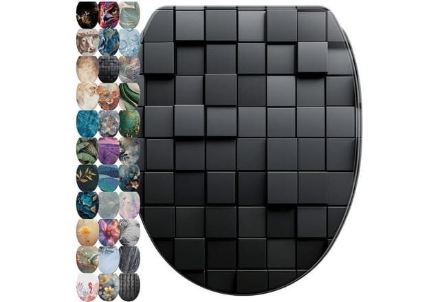 Sanilo WC-Sitz »Cube«, mit Schnellverschluss Cube, Schwarz, Oval