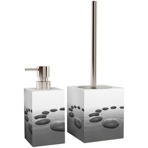 Sanilo Seifenspender »Black Stones«, 165 mm - 70 mm, Grau, Rechteckig