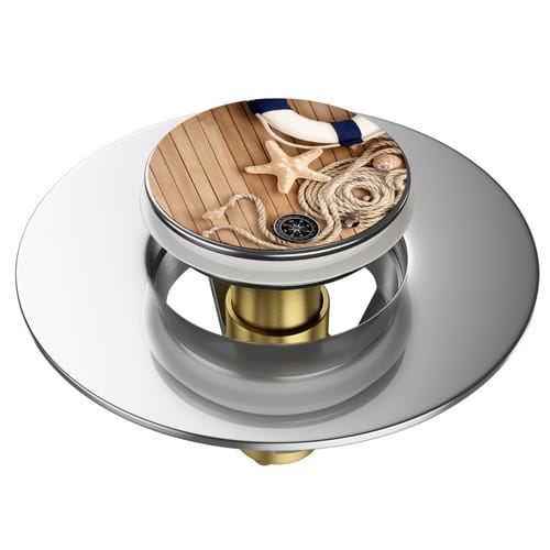 Sanilo Waschbeckenstöpsel »Maritime«, 340 mm - 380 mm, Beige, Rund