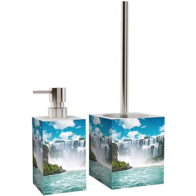 Sanilo Bad-Accessoire-Set »Wasserfall«, Blau, Rechteckig