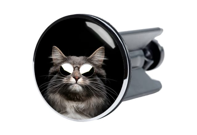 Sanilo Waschbeckenstöpsel »Cool Cat«, 4 cm, Schwarz, Rund