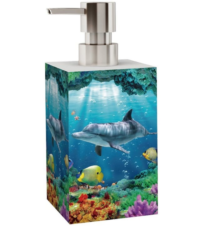 Sanilo Bad-Accessoire-Set »Delphin Korallen«, Blau, Rechteckig
