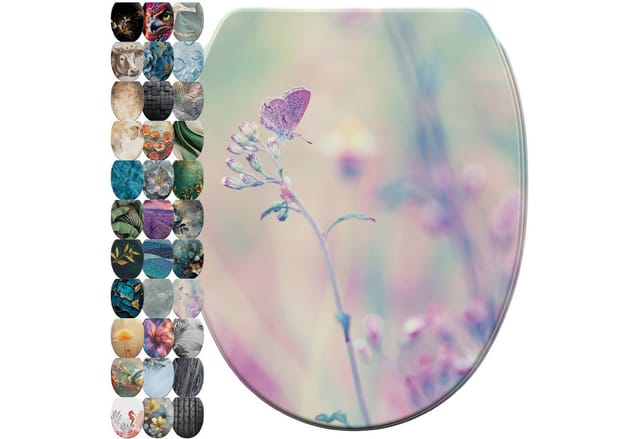 Sanilo WC-Sitz »Meadow«, mit Schnellverschluss Meadow, Lila, Oval