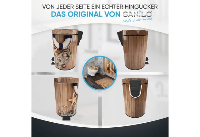 Sanilo Kosmetikeimer »Maritime«, 3,0L, Beige, Rund