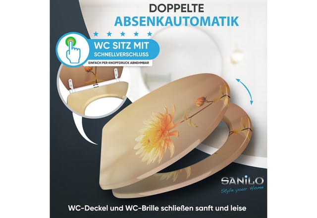 Sanilo WC-Sitz »Mum«, mit Schnellverschluss Mum, Orange, Oval