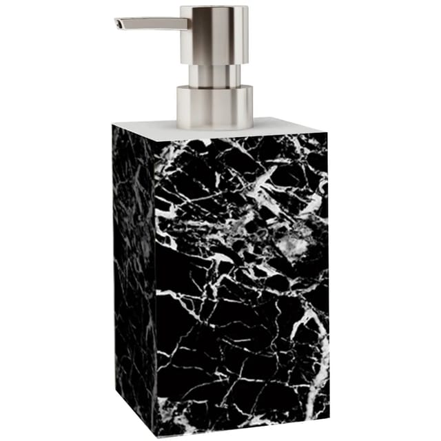 Sanilo Seifenspender »Marmor Schwarz«, 165 mm - 70 mm, Schwarz, Rechteckig