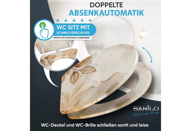 Sanilo WC-Sitz »Faylora«, mit Schnellverschluss Faylora, Orange, Oval