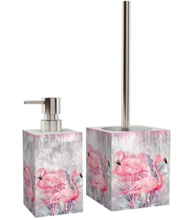 Sanilo Bad-Accessoire-Set »Flamingo«, Pink, Rechteckig - rosa