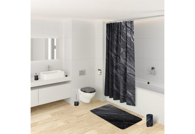 Sanilo Seifenspender »Granit«, 165 mm - 70 mm, Schwarz, Rechteckig