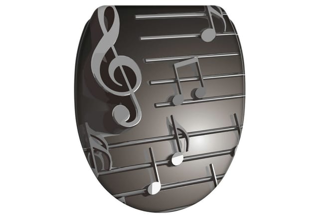 Sanilo WC-Sitz »Musical Notes«, mit Absenkautomatik Musical Note, Grau, Oval