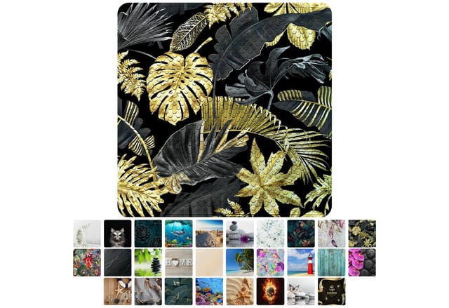 Sanilo Badematte »Golden Leaves«, 53 x 53 cm, Gold, Quadratisch - goldfarben