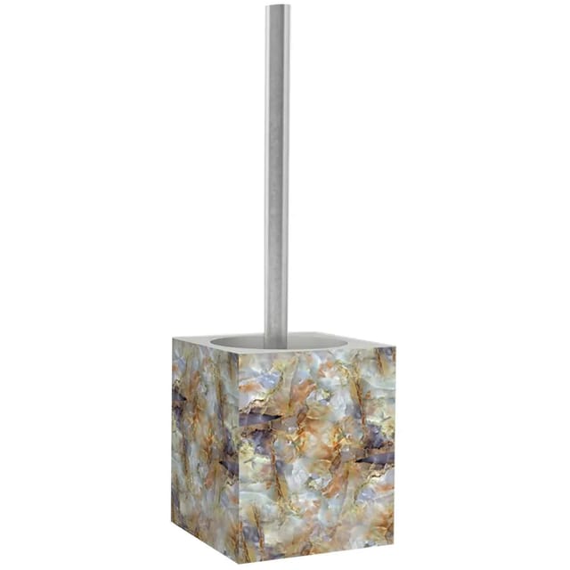 Sanilo WC-Bürste »Marmor Braun«, H 37 cm, Grau, Rechteckig