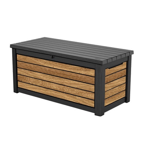KETER Aufbewahrungsbox »DecoCoat 165G«, PP/Metall, BxHxT: 155,1 x 69,4 x 72,4 cm, oak - schwarz