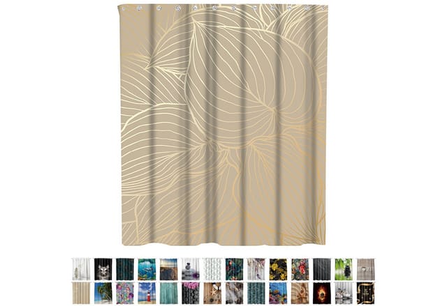 Sanilo Duschvorhang »Hosta«, 180 x 200 cm, Beige