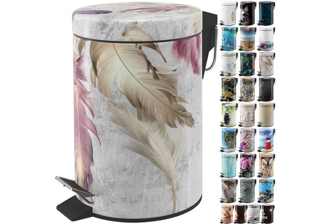 Sanilo Kosmetikeimer »Federn«, 3,0L , Lila