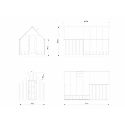 PALMAKO Gartenhaus »Emilia« - grau