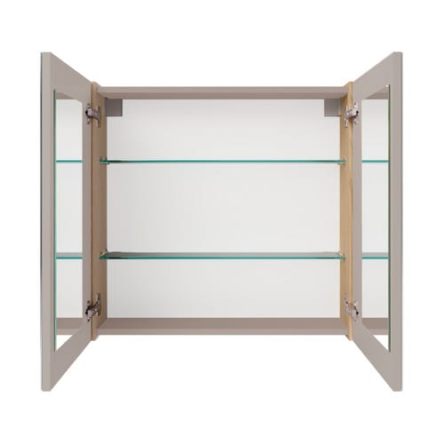 FACKELMANN Badmöbel-Set »Compact Line«, 710 mm, mit Spiegelschrank, Lindberg Eiche, 2 Türen - braun