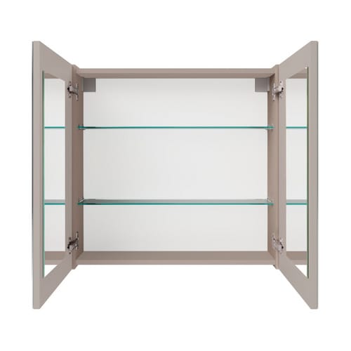 FACKELMANN Badmöbel-Set »Compact Line«, 710 mm, mit Spiegelschrank, Kaschmir, 1 Schublade - grau