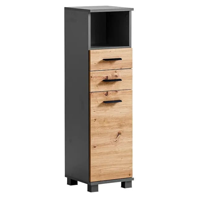 SCHILDMEYER Highboard &raquo;Palermo&laquo;, anthrazit, (BxHxT): 30,3 x 110,5 x 32,6 cm - schwarz
