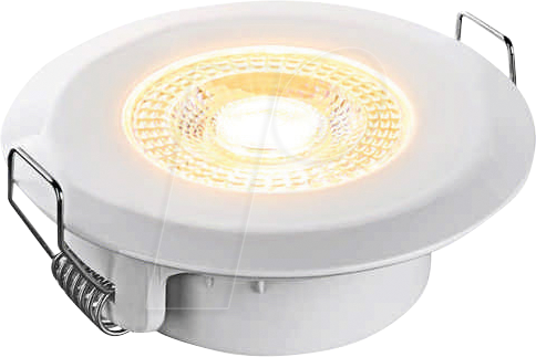 HEITRONIC 5-W-LED-Einbaustrahler DL7202, rund, weiß, dimmbar per Lichtschalter, IP44