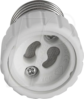 HEITRONIC Lampensockeladapter Keramik, E27 auf GU10, max. 60W