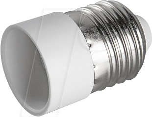 HEITRONIC Lampensockeladapter Kunststoff, E27 auf E14, max. 60W