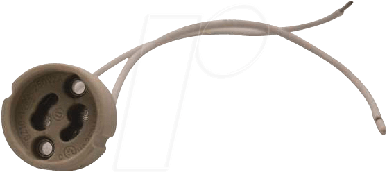 HEITRONIC GU10-Fassung (Keramik) mit 140 mm Anschlussleitung