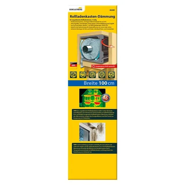 Schellenberg Rollladenkasten-Dämmung, 3 tlg., zum Nachrüsten