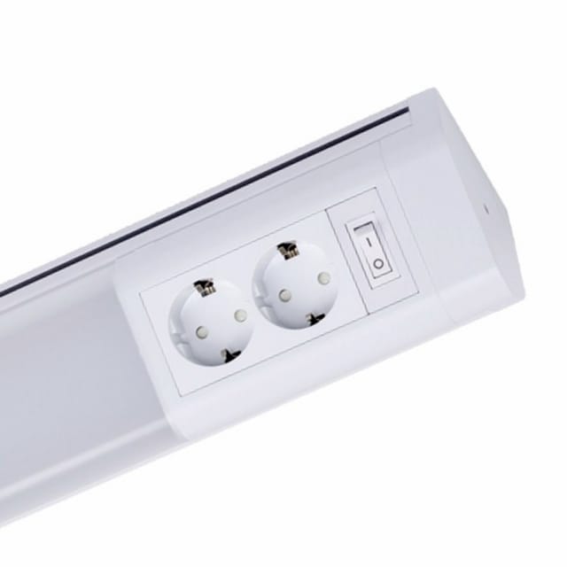 Müller Licht 15-W-LED-Unterbauleuchte mit 2 Schutzkontakt-Steckdosen Melo Plug 70 * neue Variante *