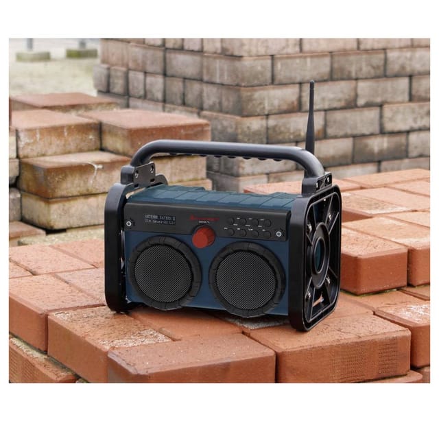 Soundmaster Baustellenradio DAB85BL, DAB+/UKW, Akku- und Netzbetrieb, 10-W-RMS, IP44, Gartenradio